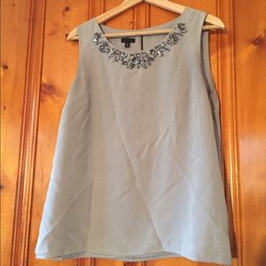 Talbots gray sparkle blouse