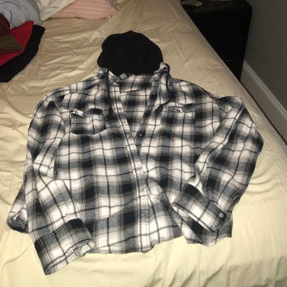 Flannel hoodie