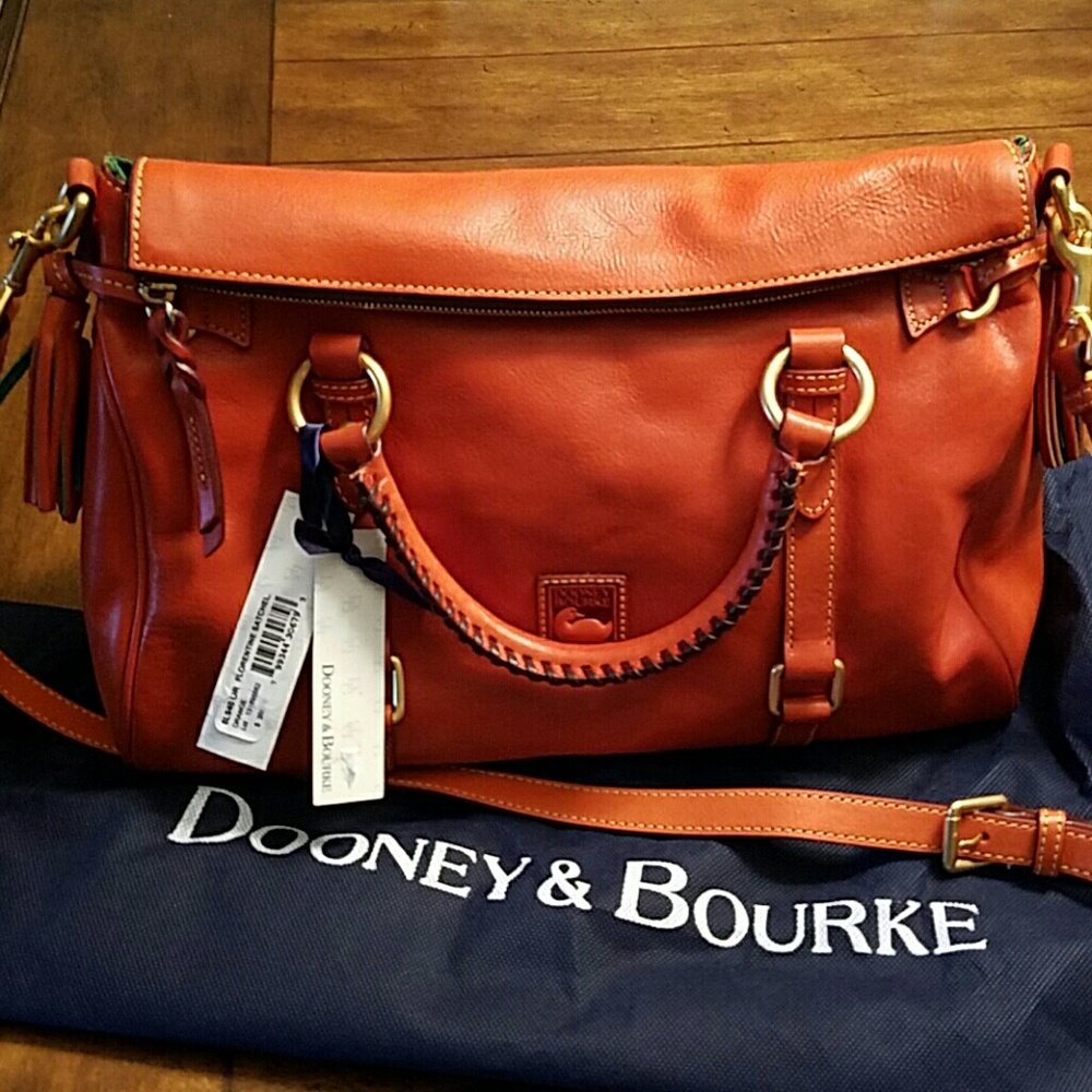 Dooney & Bourke Florentine Tasseled Satchel Orange