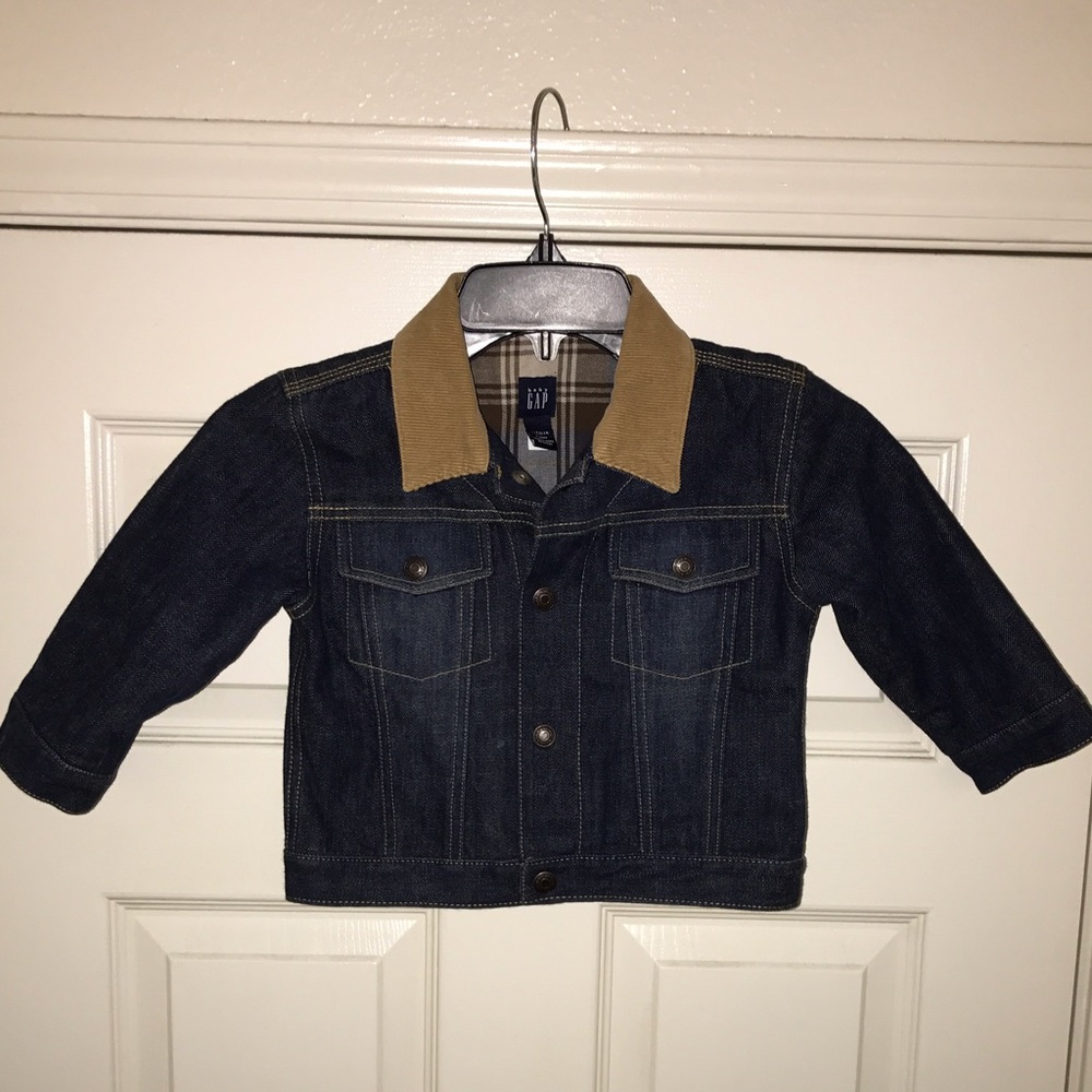 Baby Gap Denim Jacket plaid lining 2T