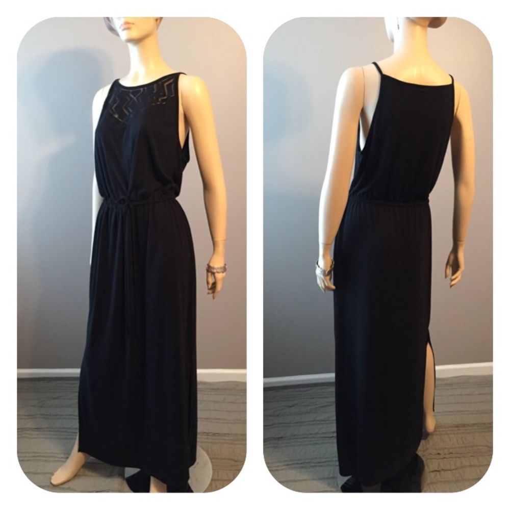 Mossimo Geometric Mesh Top Maxi Dress