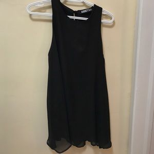 Shiny Black Shift Dress