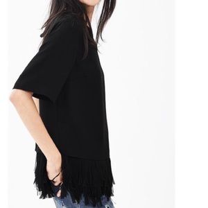 Banana Republic Crepe Fringe Top
