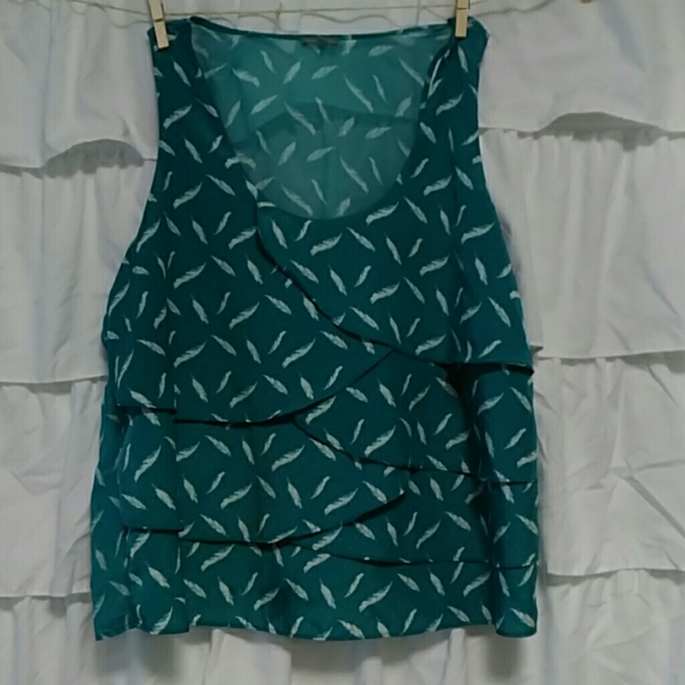 Charlotte Russe Feather Layered Top Size XL