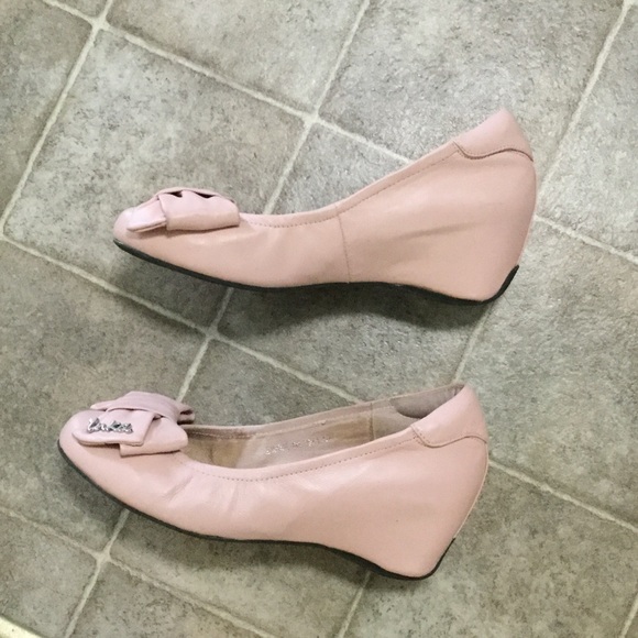 Pink bow ballerina heels - Picture 3 of 4