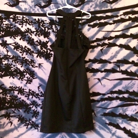 Black Caged Mini Dress - Picture 4 of 4