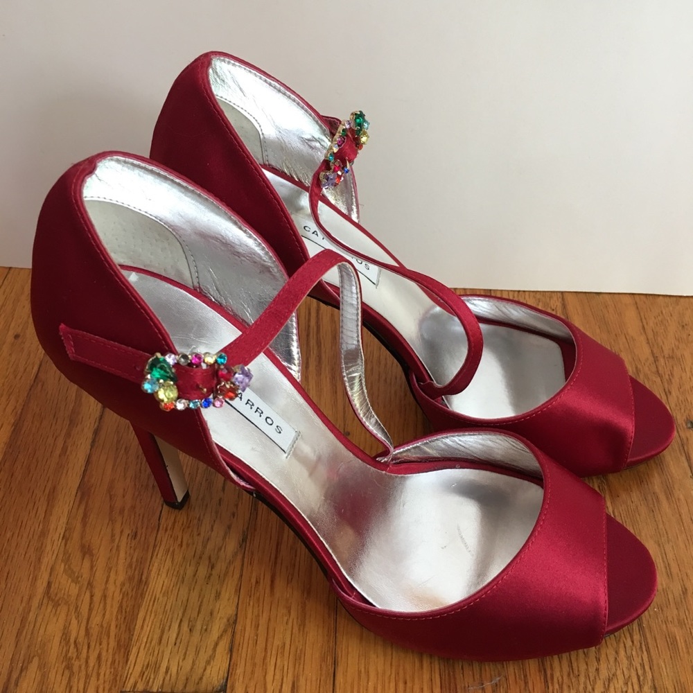 New red Caparros heels - Picture 1 of 8