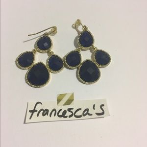 Blue and gold petal earring by Francesca