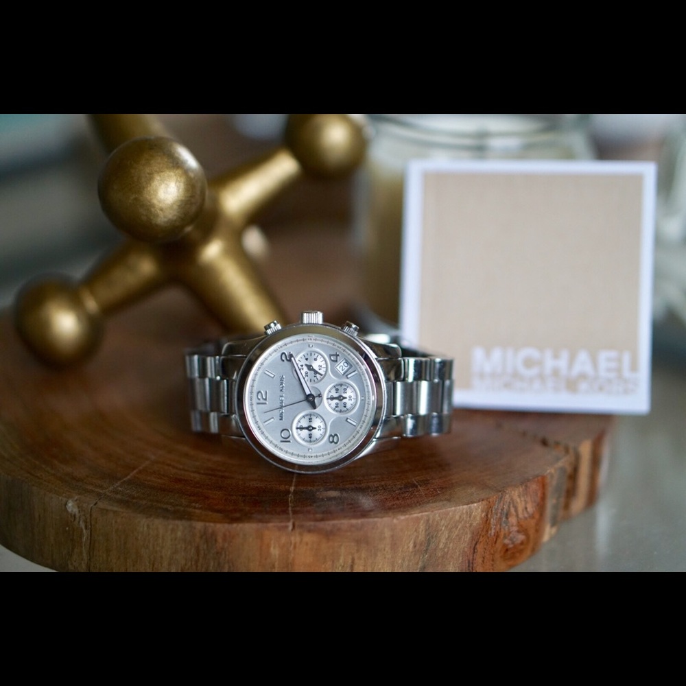 White Gold Michael Kors Watch