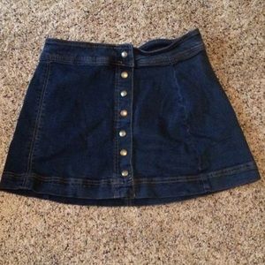 Free People denim mini skirt