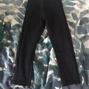 Black Crisscross Waist Lululemon Crops