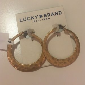 Lucky Brand Gold Hoop Earrings - Brand New