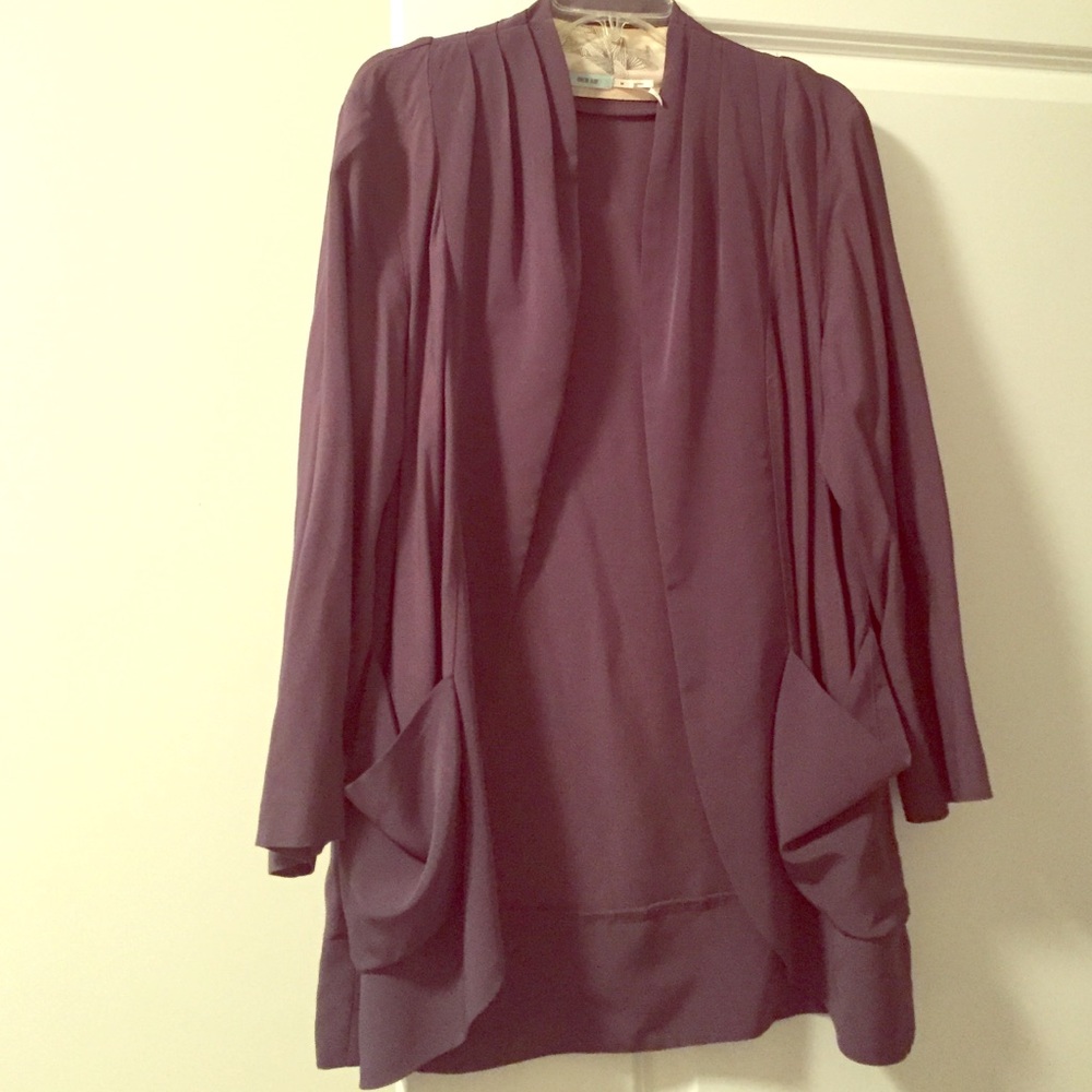 Silk blazer with pockets