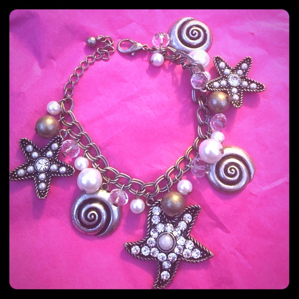 Silver beach theme bracelet!