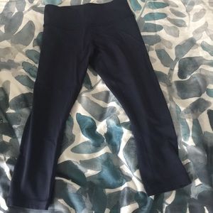 Dark Blue Silverescent Lululemon Crops