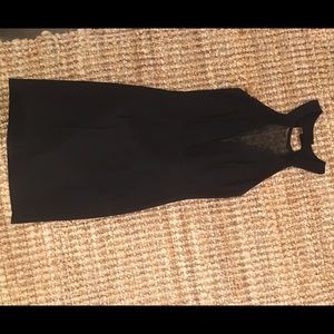 Black dress with mesh top