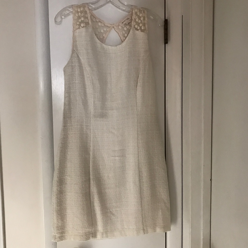 Cream Dress with Open Lacey Back