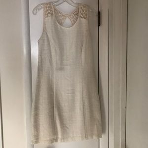 Cream Dress with Open Lacey Back