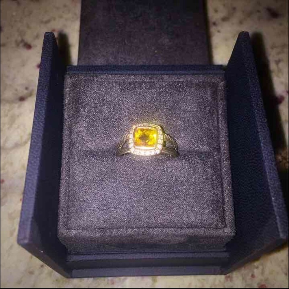 David Yurman Albion Ring w/ Citrine & Diamonds