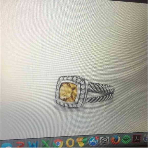 David Yurman Albion Ring w/ Citrine & Diamonds - Picture 3 of 4