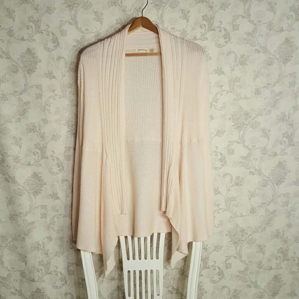 Shell pink waterfall cardigan