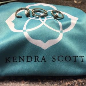 Kendra Scott Warren rings size 5 in silver finish