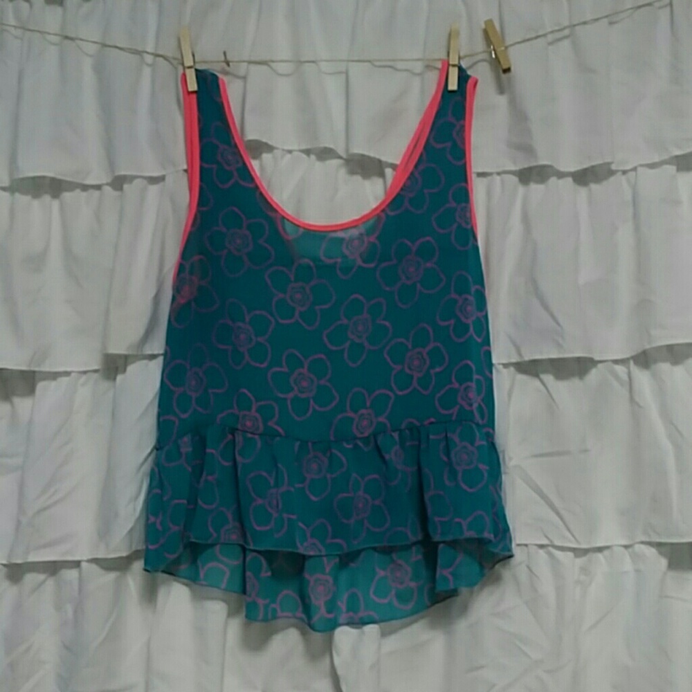 High Low Crop Top Size L