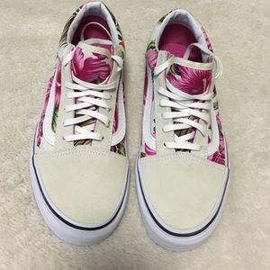 Floral/Suede Vans
