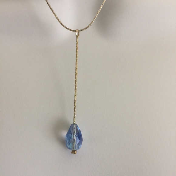Jewelry - Brand-new light blue gemstone necklace silver