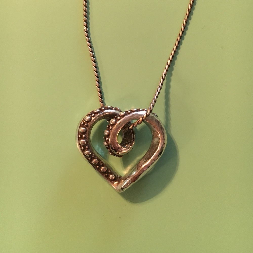 Heart necklace with earrings