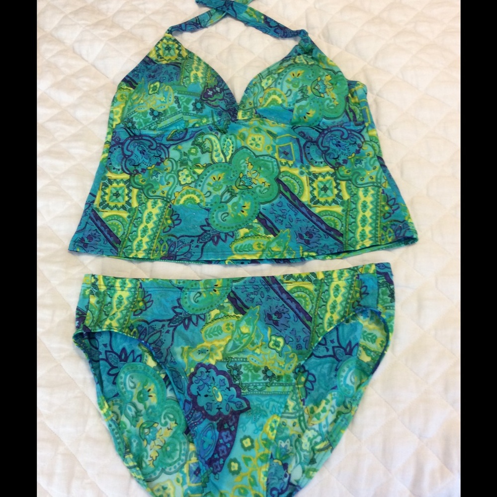 St. John's Bay two piece halter tankini swim suite