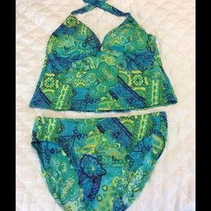 St. John's Bay two piece halter tankini swim suite