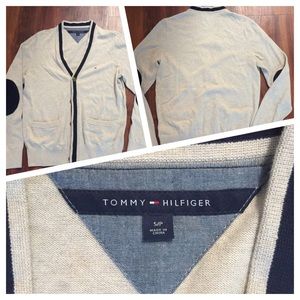 Small Tommy Hilfiger cardigan with elbow patches