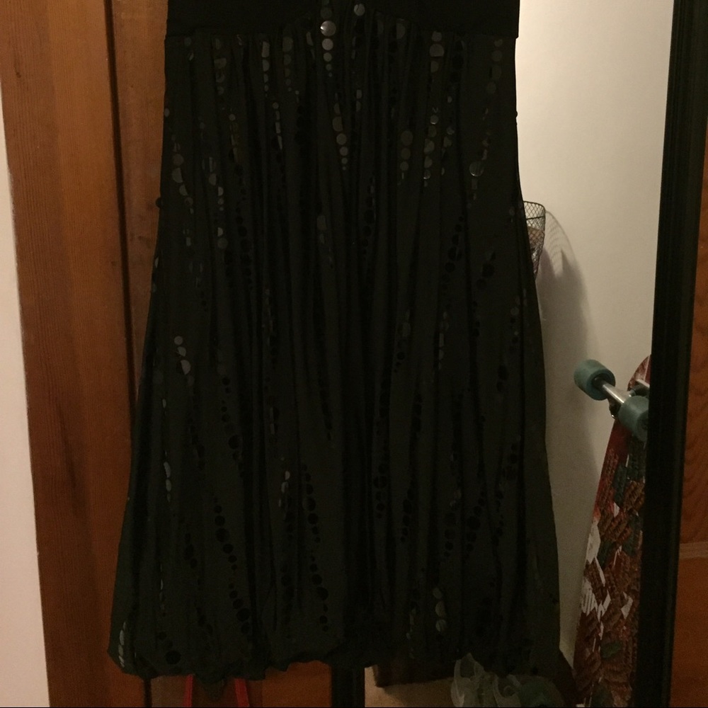 Black bubble dress with sequins