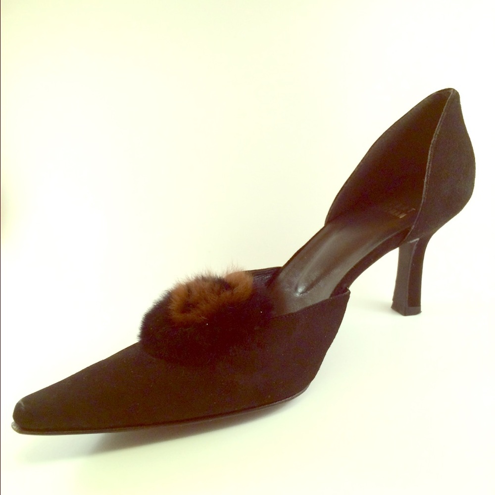 Stuart Weitzman Robert Front Furini Mink Heel