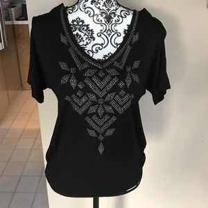 Black top with silver glitz