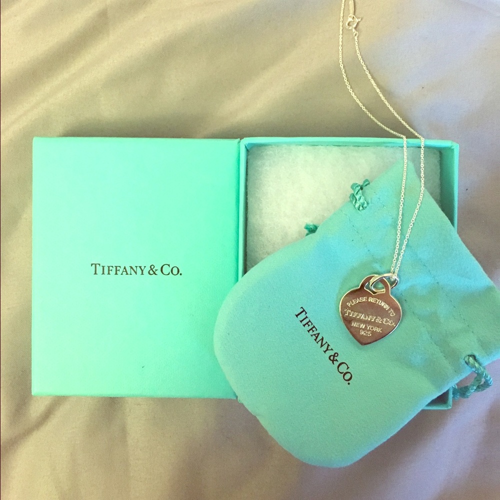 Tiffanys & Co. heart charm and chain