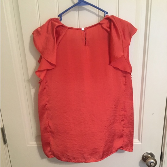 Ruffled sleeve silk top - Picture 2 of 3