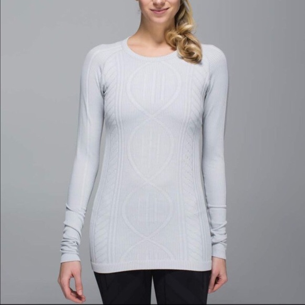 Lululemon Restless Pullover Silver Spoon Sz 2