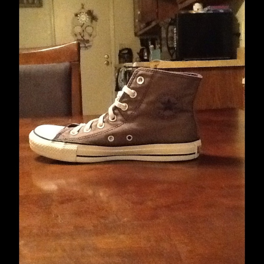 Purple and grey converse