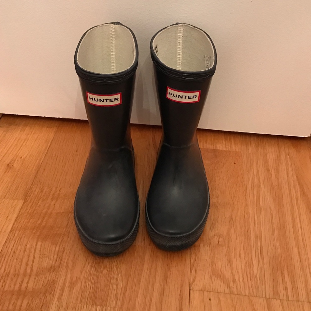 Navy hunter classic first gloss toddler rain boots