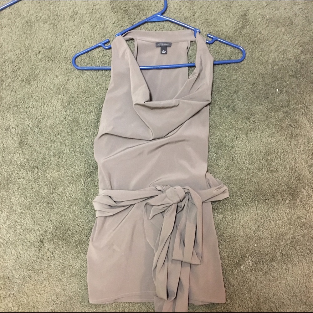 Tan sleeveless top by Ann Taylor