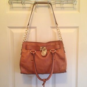 Michael Kors Hamilton Satchel in Luggage