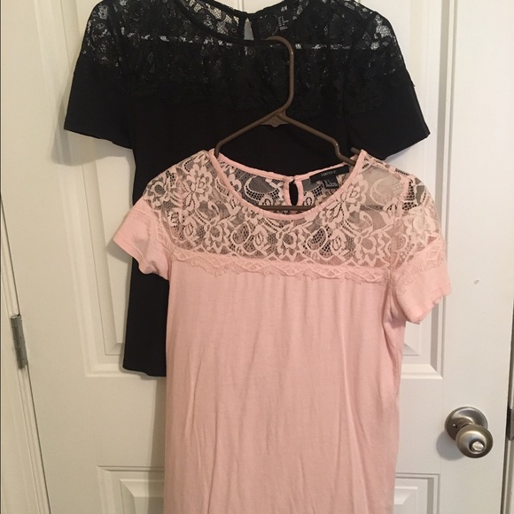 Two Tees with lace tops - Picture 2 of 3
