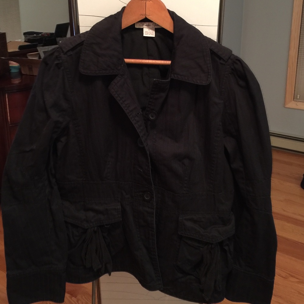 Funky black jean jacket