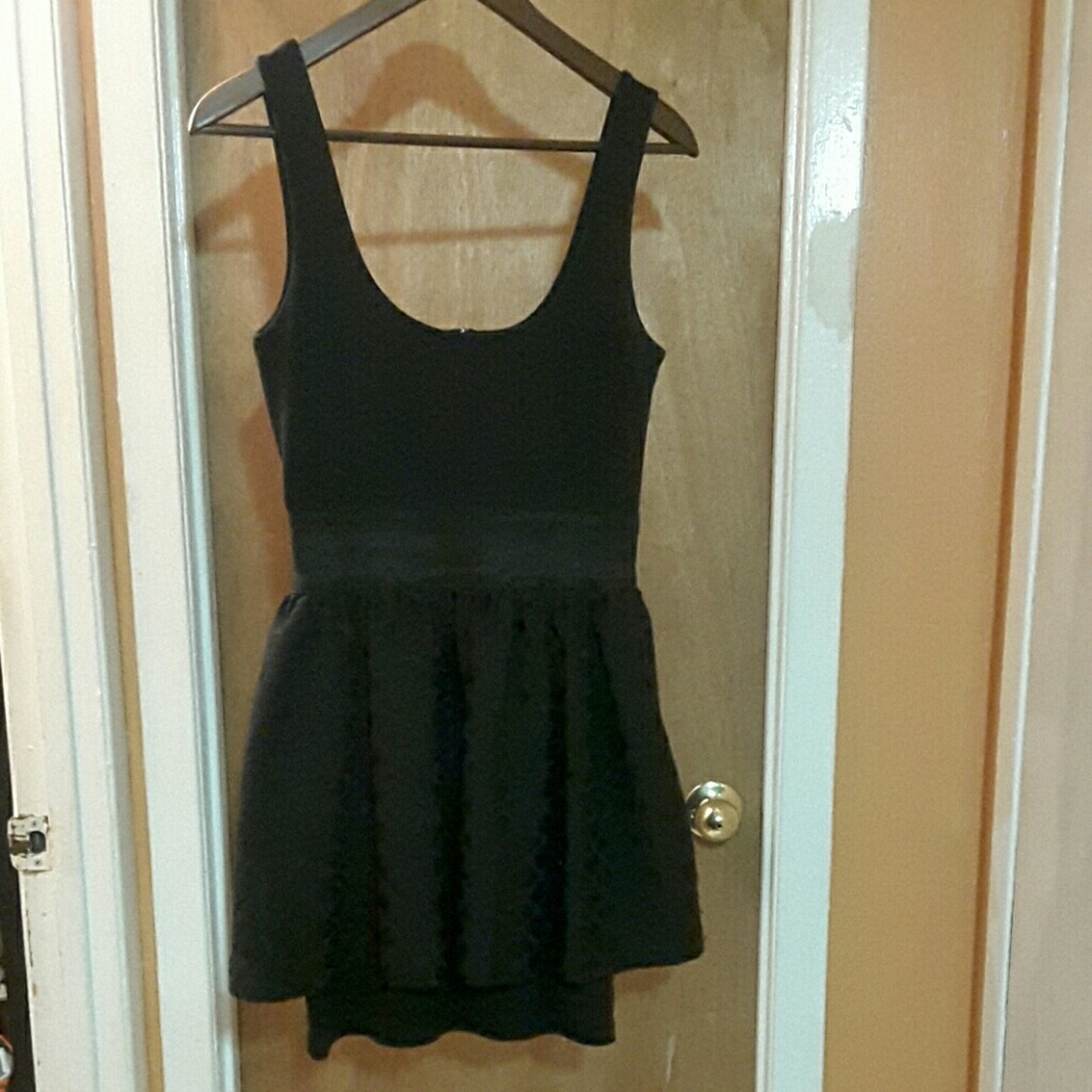 80's style black baby doll dress
