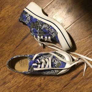 Dansko Veda Canvas Vegan Floral Lace Up Sneakers