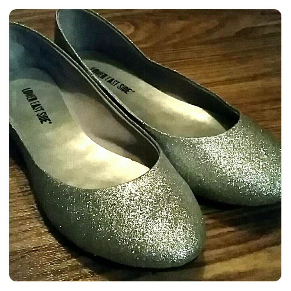 Silver Glittered Shoes