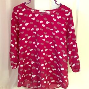 Adorable Elephant Print Top
