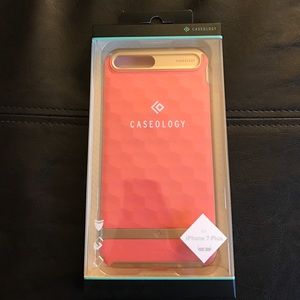 Caseology Coral and Gold iPhone 7 Plus Case